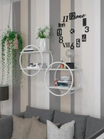 Набор полок круглых настенных белых  - ББ