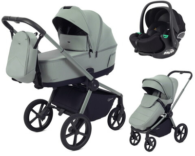 Детская коляска Rant Flex Therm Soft 3 в 1 с автокреслом Evomax Black Forest Green