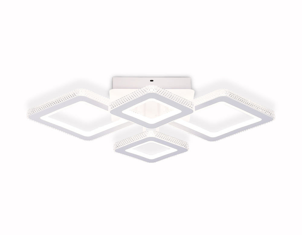 Потолочный светодиодный светильник с пультом FA8878/2+2 WH белый 3000K-6400K 88W 710*520*125 (ПДУ ИК)