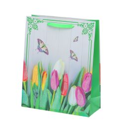 GAEM Пакет подарочный M (бумага 210г/м2, блок микс12шт), L26 W10 H32 см, 4в.