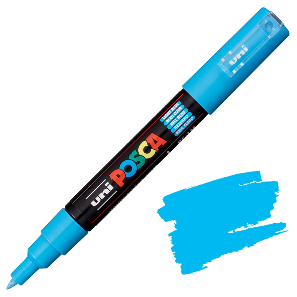 Маркер UNI POSCA PC-1M, 0.7 мм. Light blue