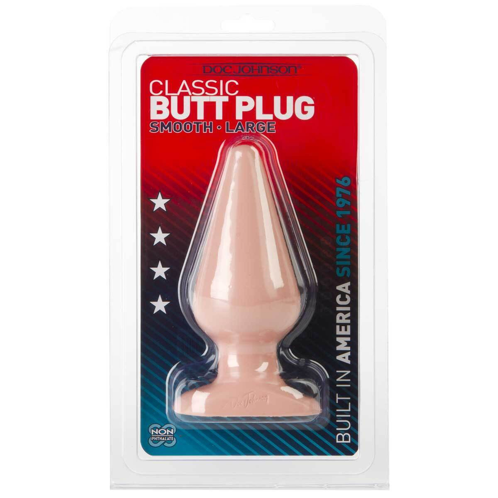 Анальная пробка телесного цвета Butt Plugs Smooth Classic Large - 14 см. (Цвет: телесный)