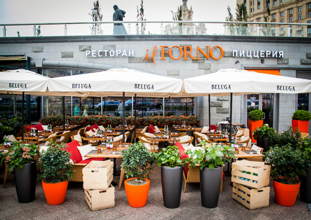 Зонт профессиональный Scolaro Napoli Standard, антрацит, слоновая кость