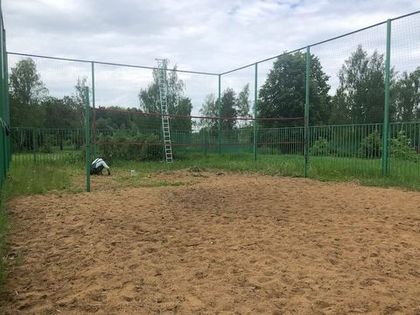 Волейбольная площадка подготовлена к играм