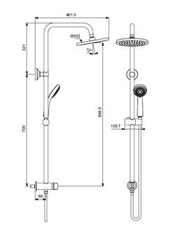 Душевая система VIDIMA BALANCE BA273AA