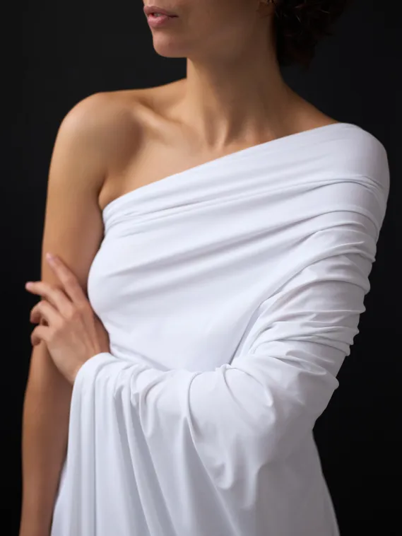 Микрофибра бельевая, эффект хлопка, Турция, белый 001