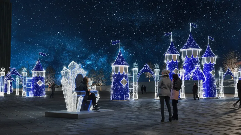 Светодиодная конструкция "Трон Снежной Королевы"