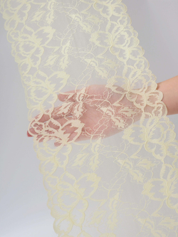 Эластичное кружево для белья цвет сливочное масло ширина 22 см