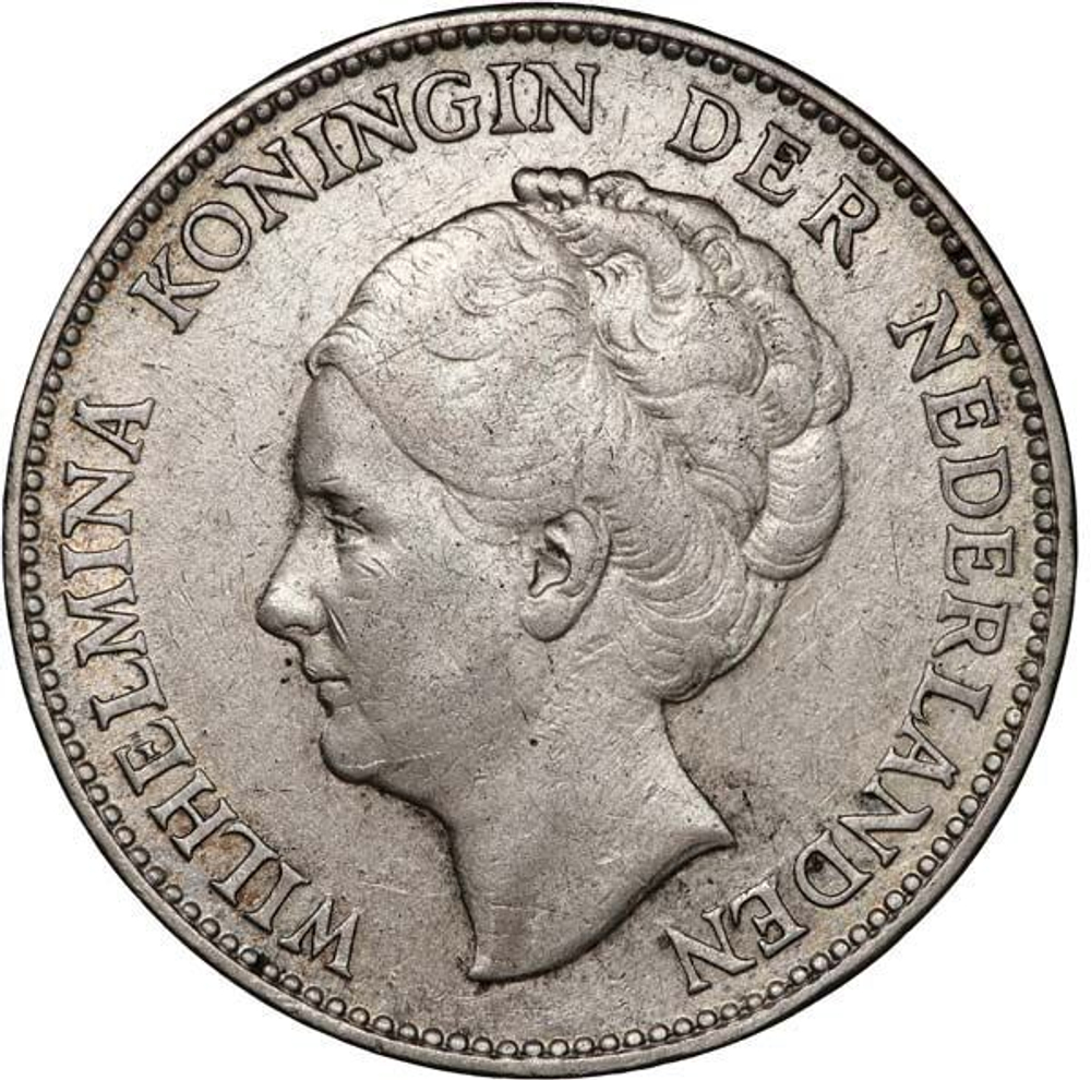 Netherlands, 1 Gulden, 1940 – Queen Wilhelmina (Utrecht Mint), XF