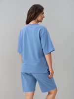 Костюм с шортами КНф-101П/голубой