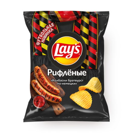 Чипсы картофельные LAY'S Рифленые Колбаски братвурст 105 гр