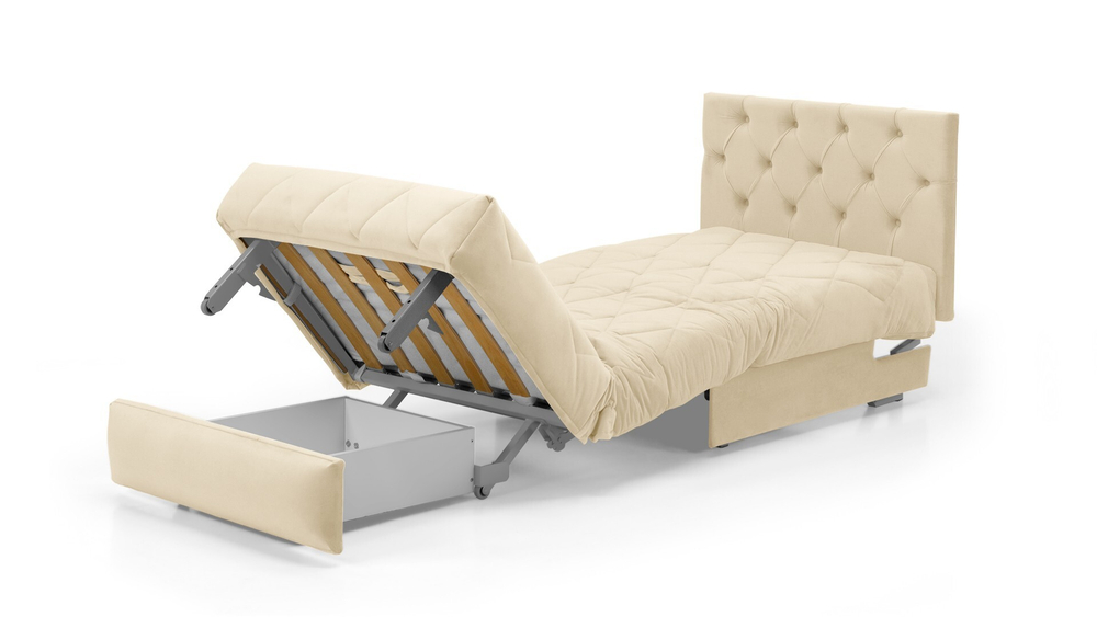 Кресло-кровать Римус Vivaldi 03 86*110*92 см, Бежевый Велюр Аккордеон Фиеста