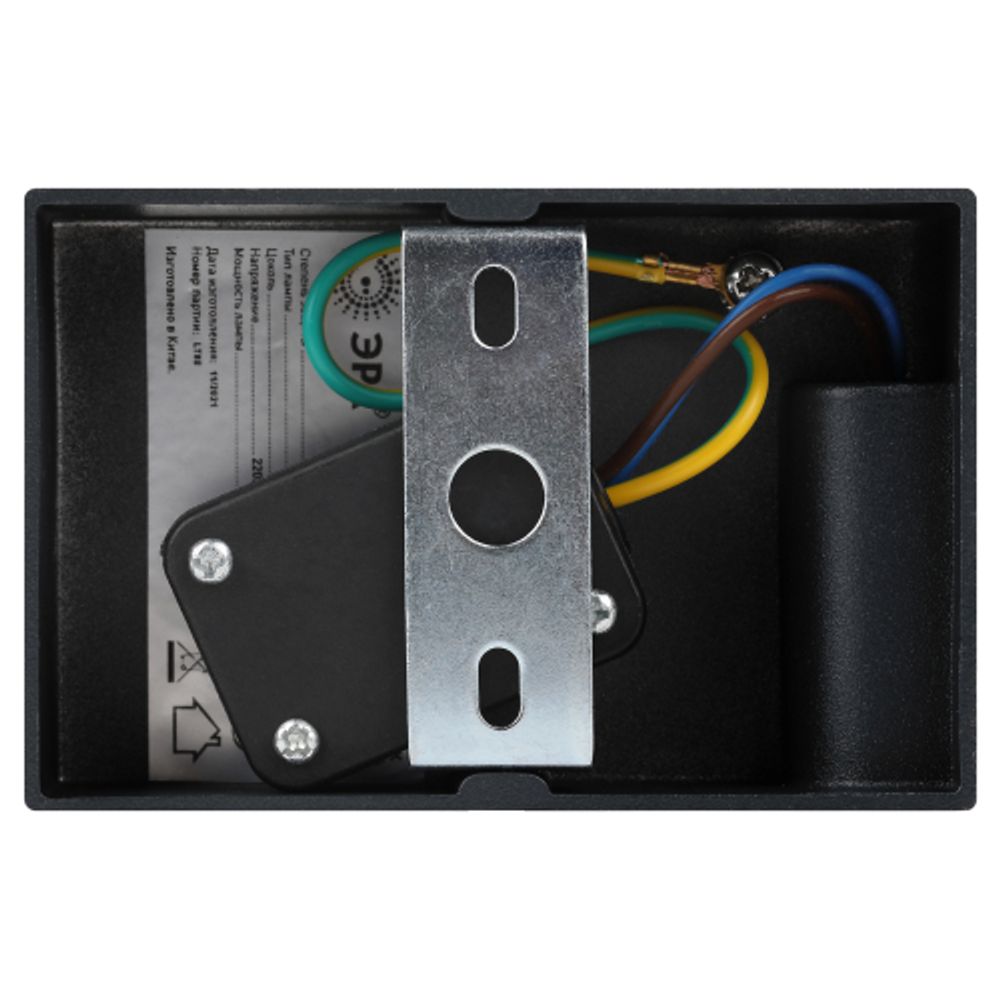 Светильник декоративный настенный ЭРА WL37 BK под лампу MR16 GU10 IP54 поворотный черный для интерьера и фасадов зданий | Настенная подсветка