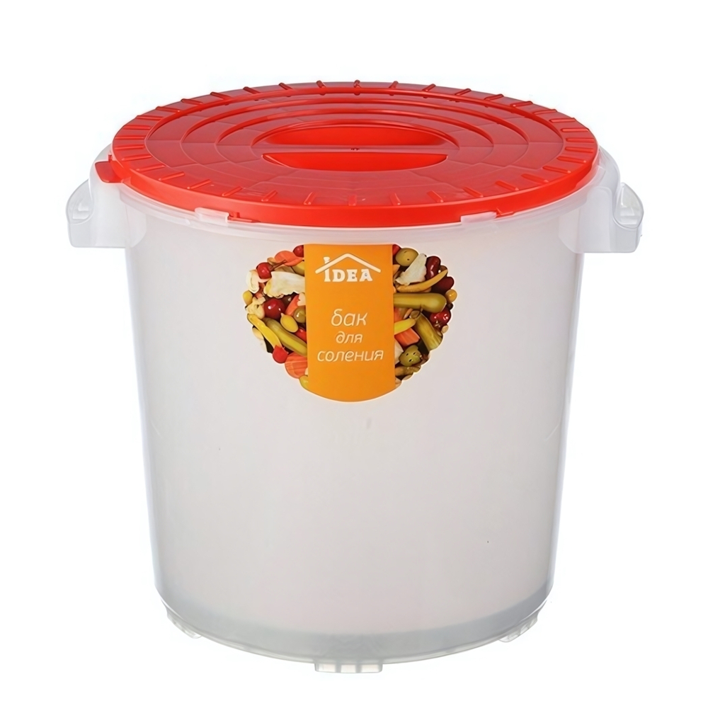 Бак пищевой для соления 13л (корпус+крышка+гнет) М2405