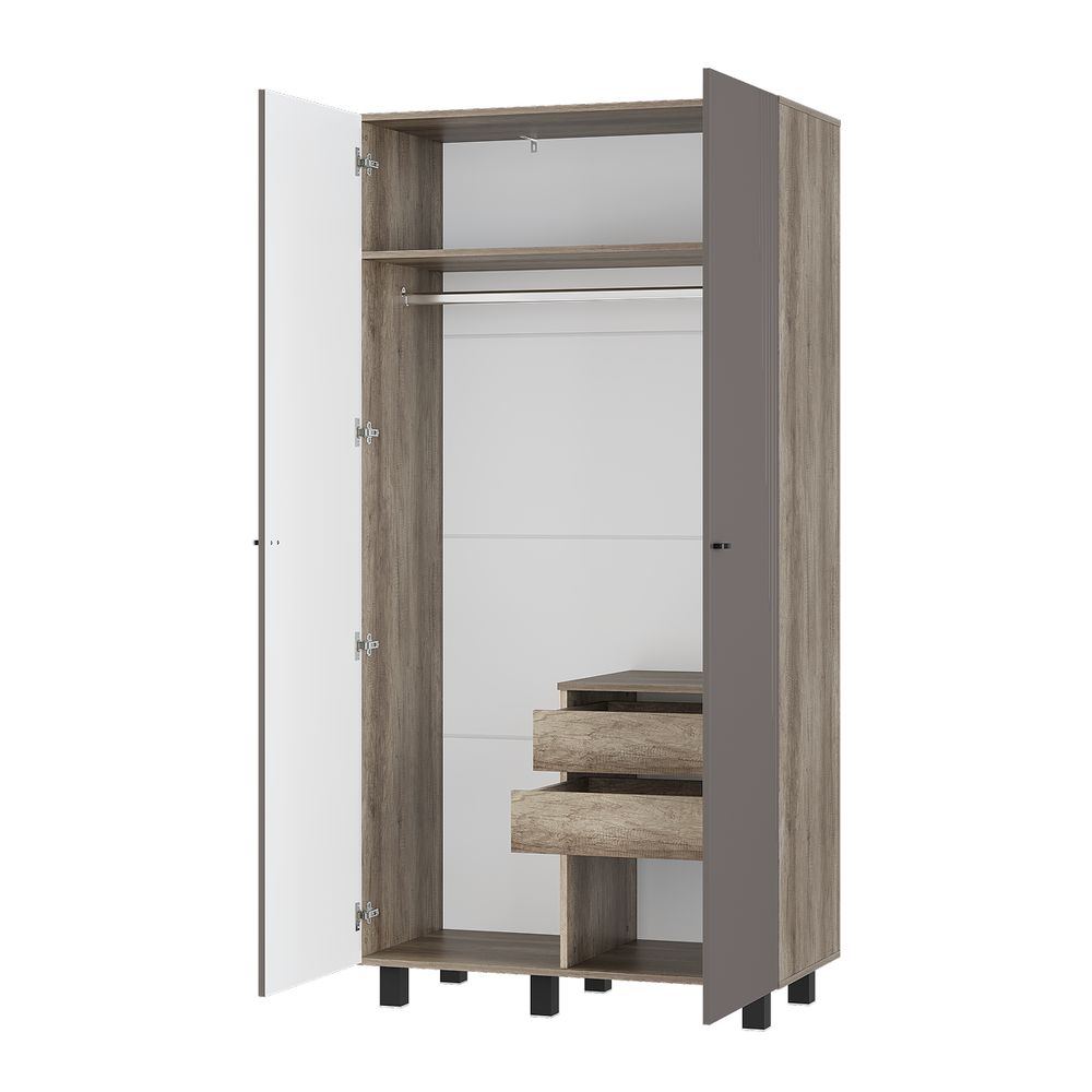 Шкаф 2-х створчатый Олива ШК-03 муссон софт