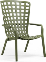 Лаунж-кресло пластиковое с подушкой Nardi Folio, агава, зеленый