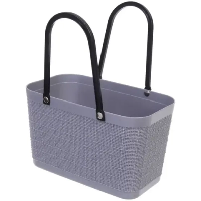 Корзинка хозяйственная «ФОЛЬК», цвет пудровый серый, 28*16*33см