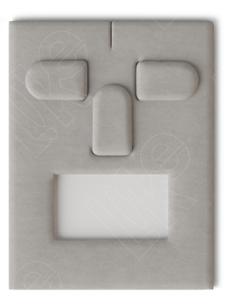 Вкладыш 08/наклонный/для гарнитура/3 язычка/окошко для бирки/прорезь для нитки