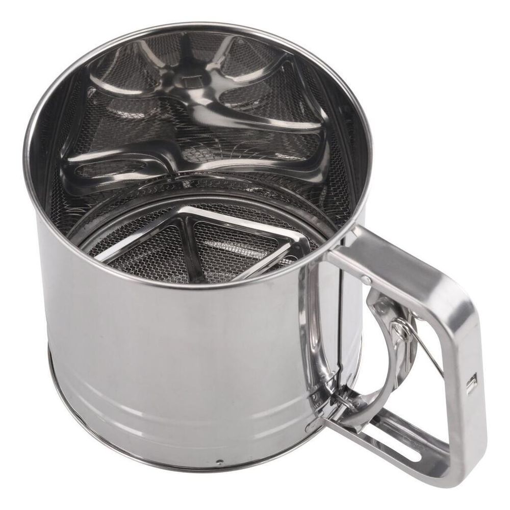 Сито 12,2 см h12,4 см кружка с механизмом нерж. мелкая сетка l 18,8 см P.L. Proff Cuisine