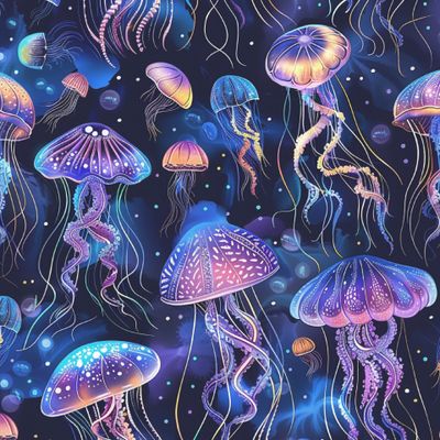 Светящиеся морские медузы