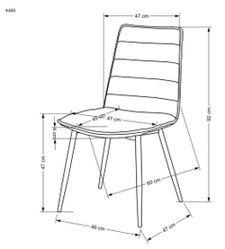 Стул HALMAR K493 серый