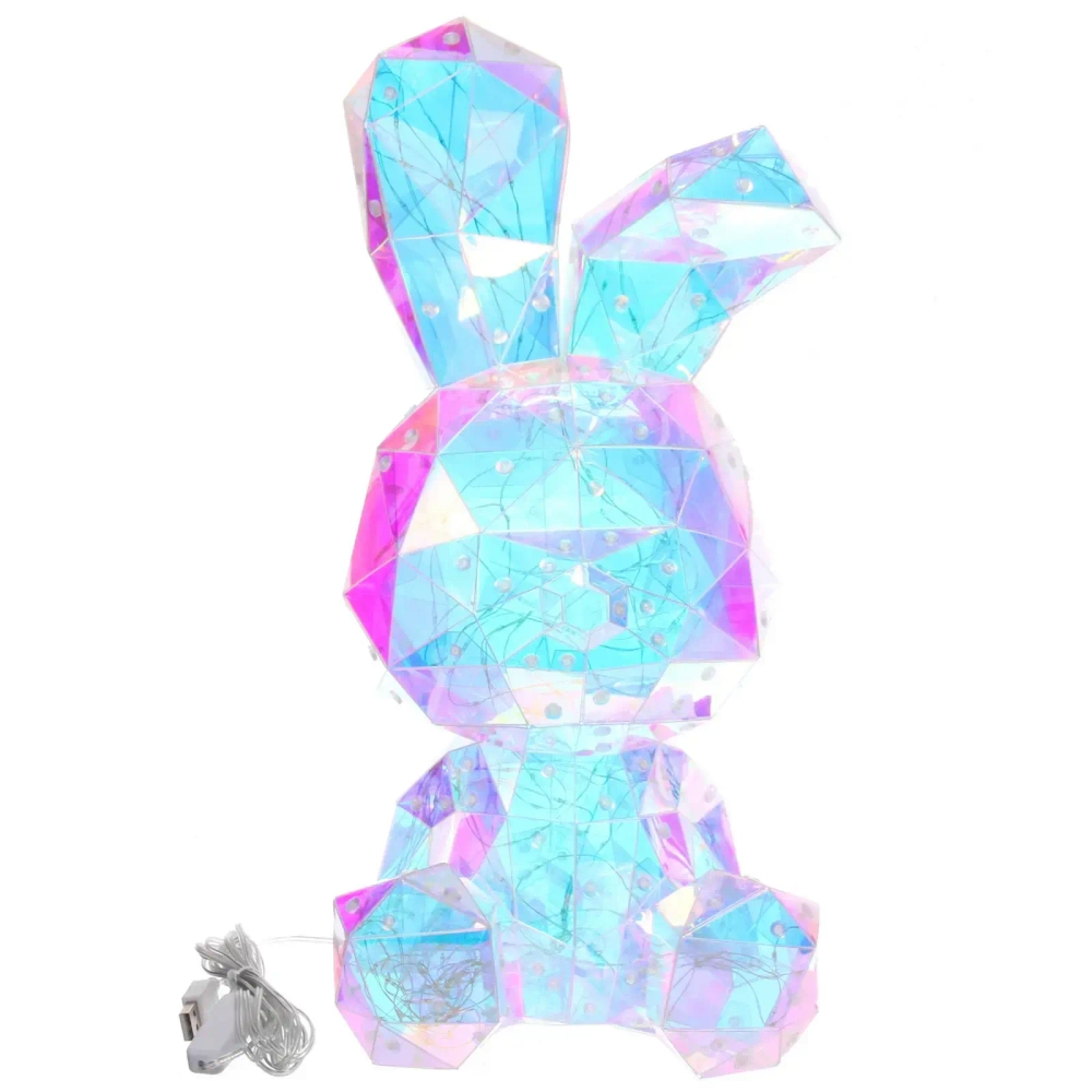 Сувенир светодиодный «Зайчишка» 21*21*40 см, 200 ламп LED, USB, Белый