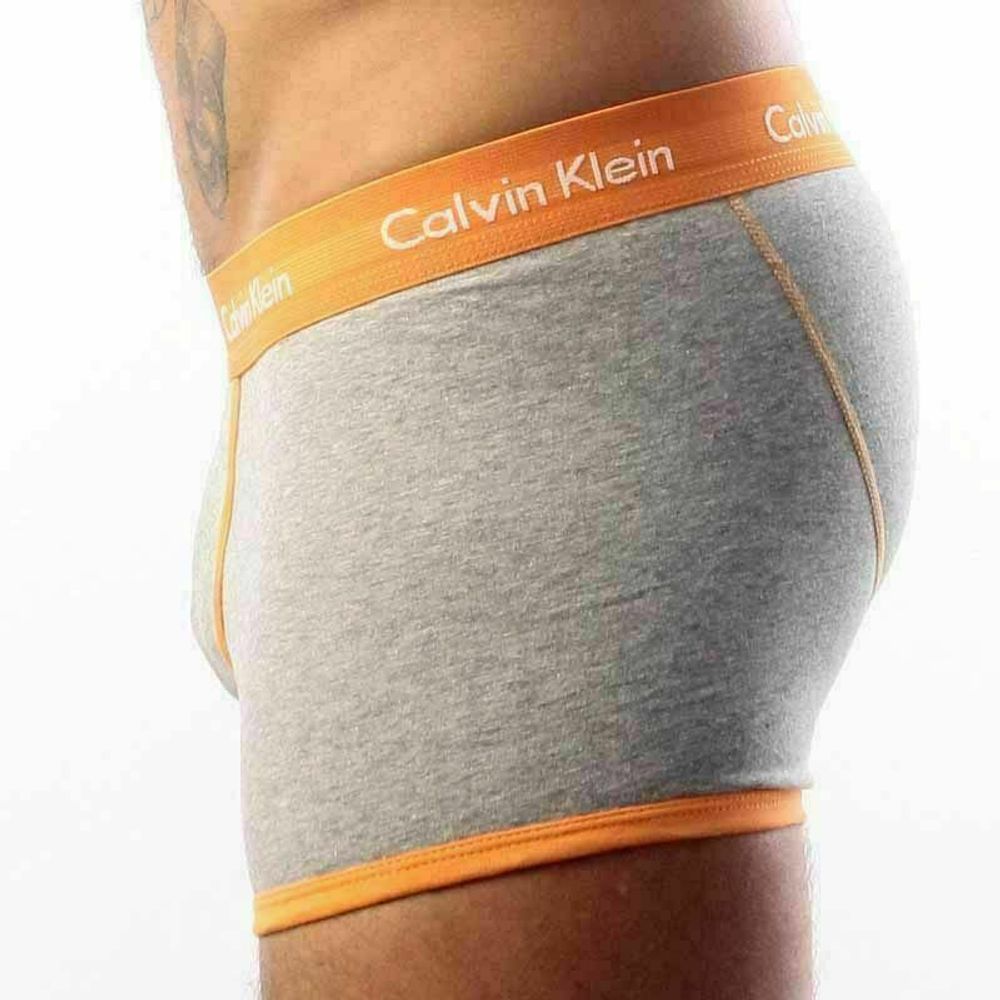 Мужские трусы хипсы серые Calvin Klein Brief 365 Grey-Orange