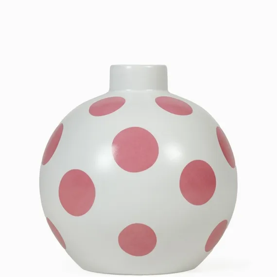 Ваза Willa L высота 27 см, белый, розовый