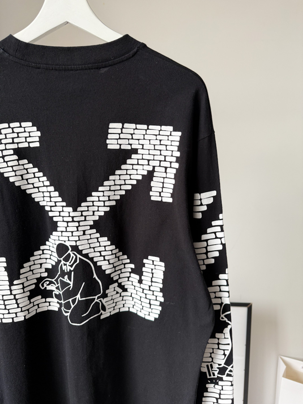 Хлопковый лонгслив Off White, M