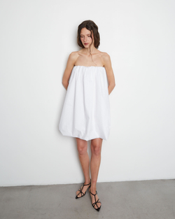 Юбка средней длины из хлопка белый