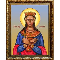 Керкира Керкирская, дева, мученица. Икона на холсте.