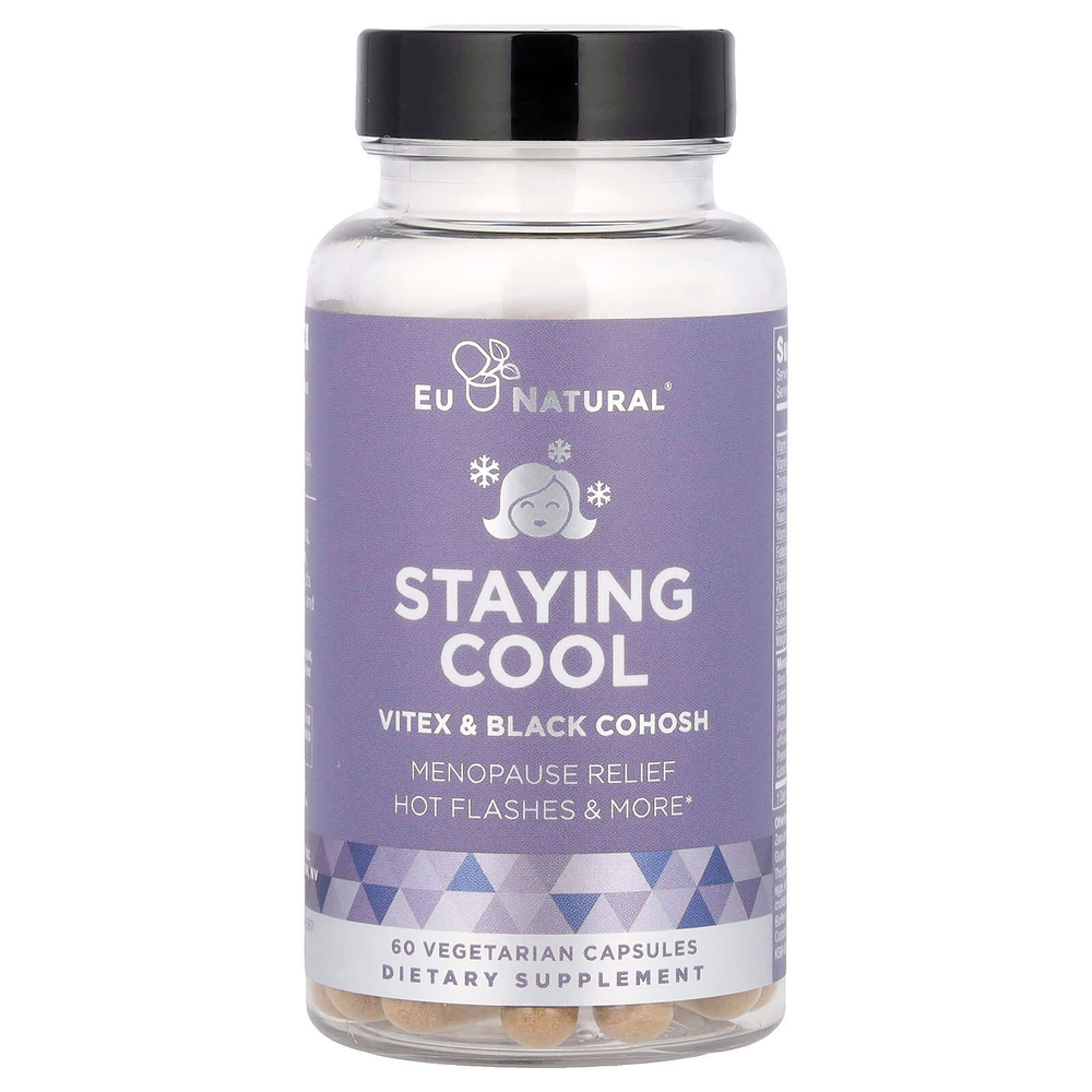 Eu Natural, Staying Cool, витекс и воронец кистевидный, 60 вегетарианских капсул