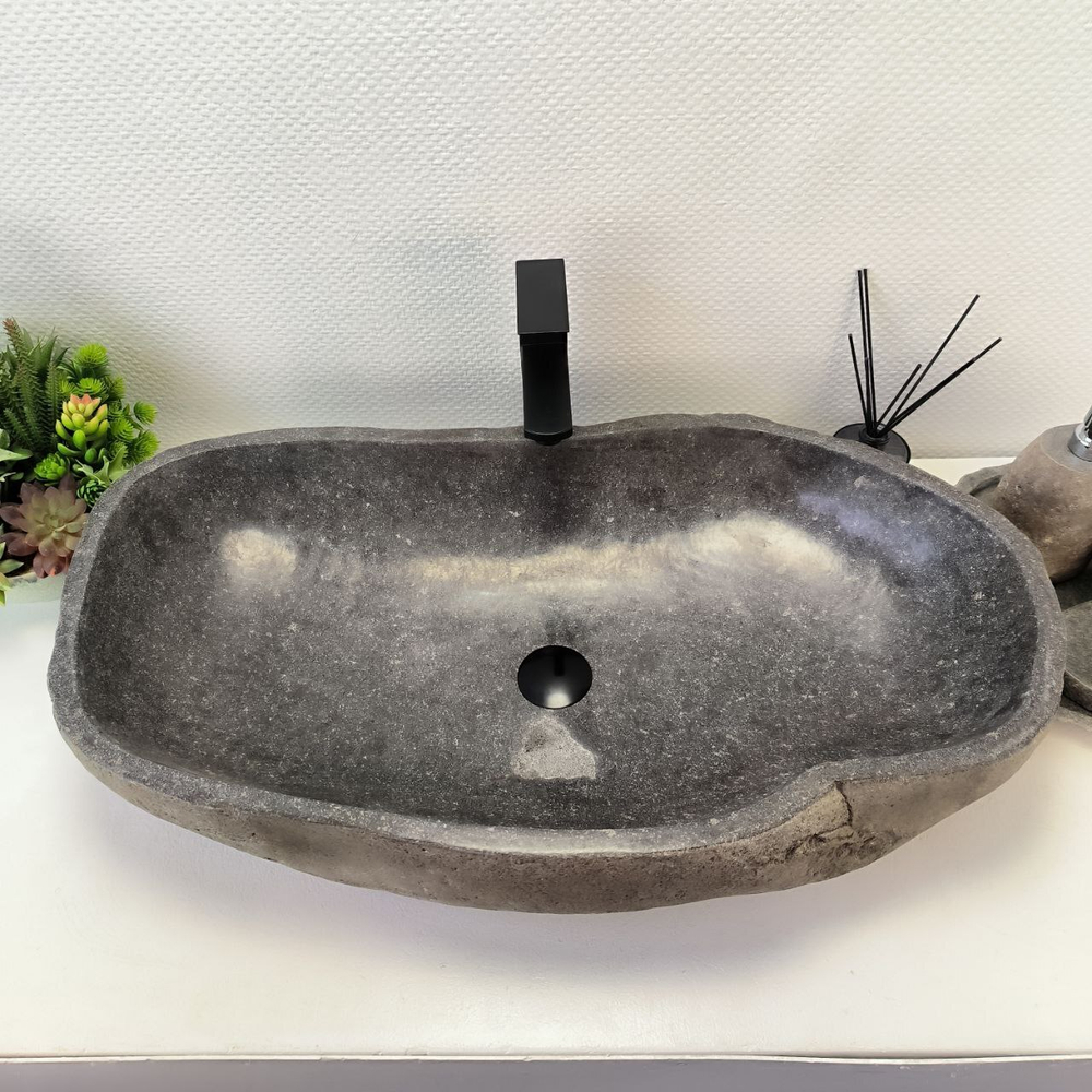 Раковина из речного камня RS-63536 (80*45*16) 0125