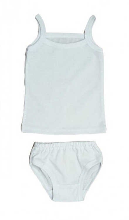 Гарнитур на бретельках 067/1 (белый кулирка)