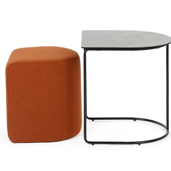 Кофейный столик с пуфом Eglens 44х42