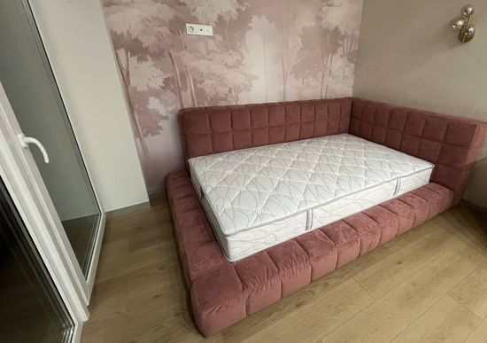 Кровать угловая Джиноc kids в розовом цвете