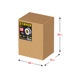 STAYER PRO-315, КГ, 3 x 1.5 мм2, 50 м, 3700 Вт, IP44, силовой удлинитель на стальной катушке (55077-50)