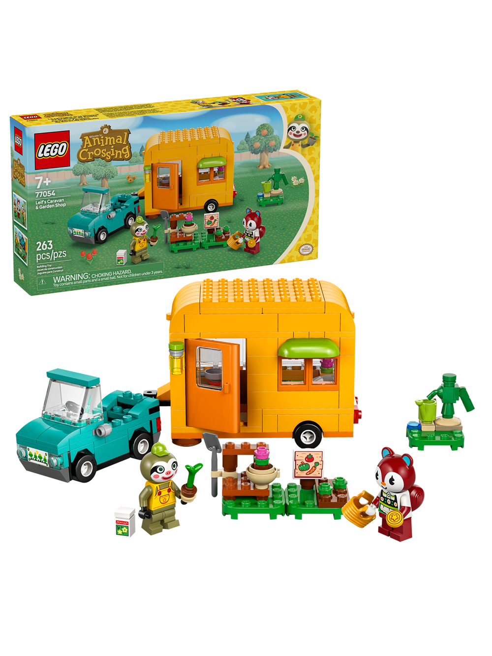 Конструктор Лего Анимал Кроссинг Фургон и магазин в саду Лейфа 77054 | LEGO Animal Crossing Garden Shop 263 детали 7+