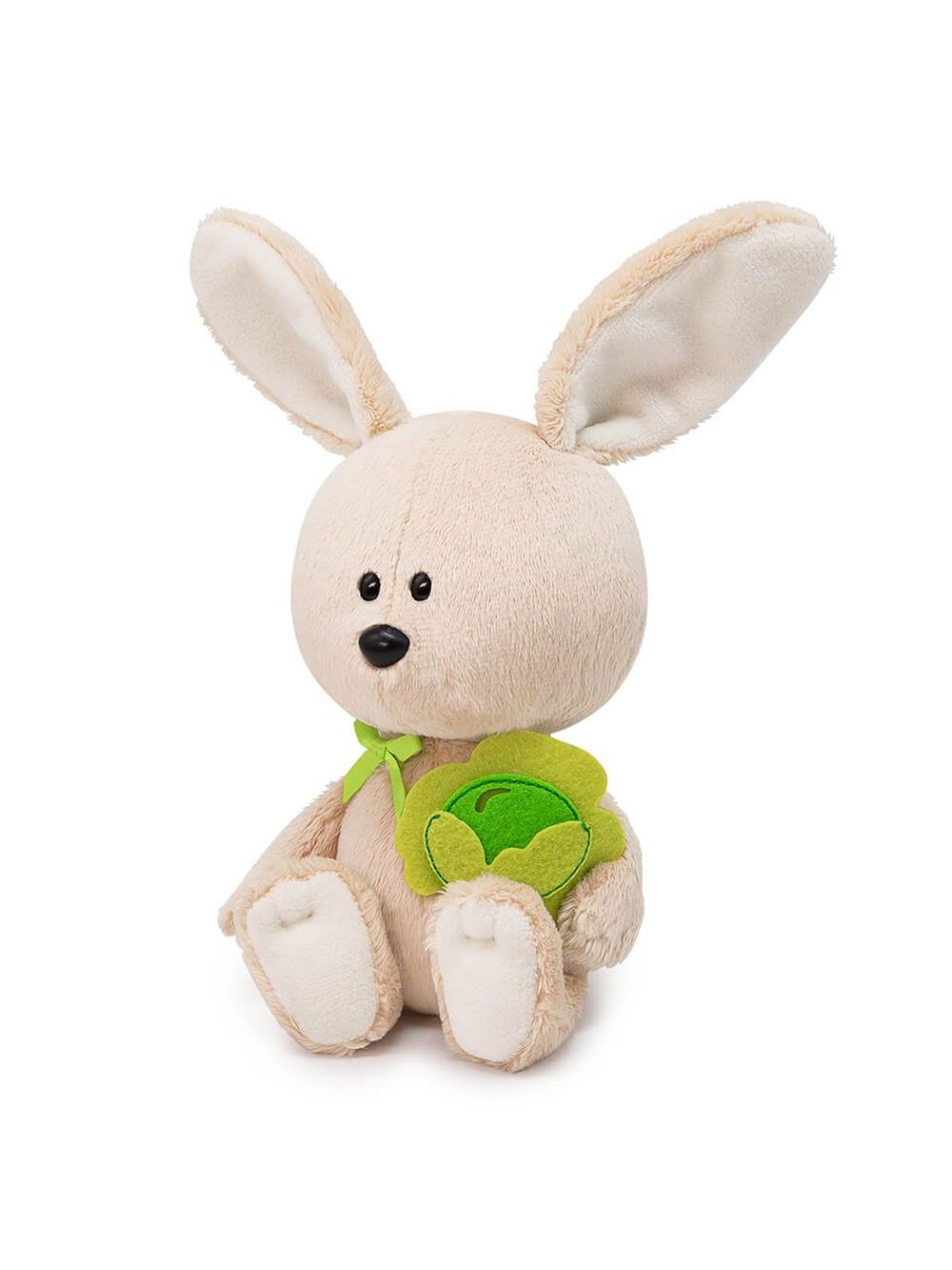 Мягкая игрушка Заяц Антоша с капустой 15 см