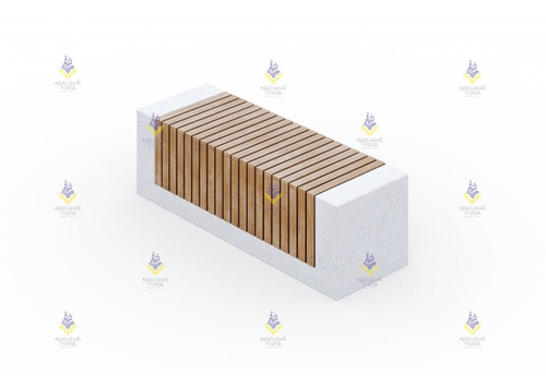 Скамья «Карелия» на бетонном основании