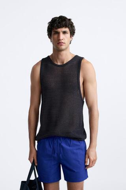 ZARA БАЗОВЫЕ ПЛАВКИ КЛАССИЧЕСКОГО КРОЯ, СИНИЙ