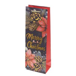 GAEM Пакет подарочный для бутылок (бумага 210г/м2, блок 12шт), L12,5 W8,5 H36 см, 4в.