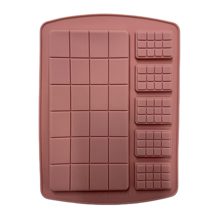 Форма силиконовая для шоколада "Плитки ",6 ячеек(77*155,25*35)