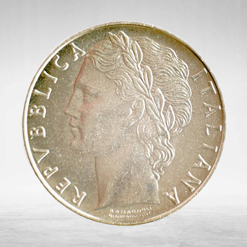 Italy 100 Lire 1975 R "Minerva Standing – Large Type", AU