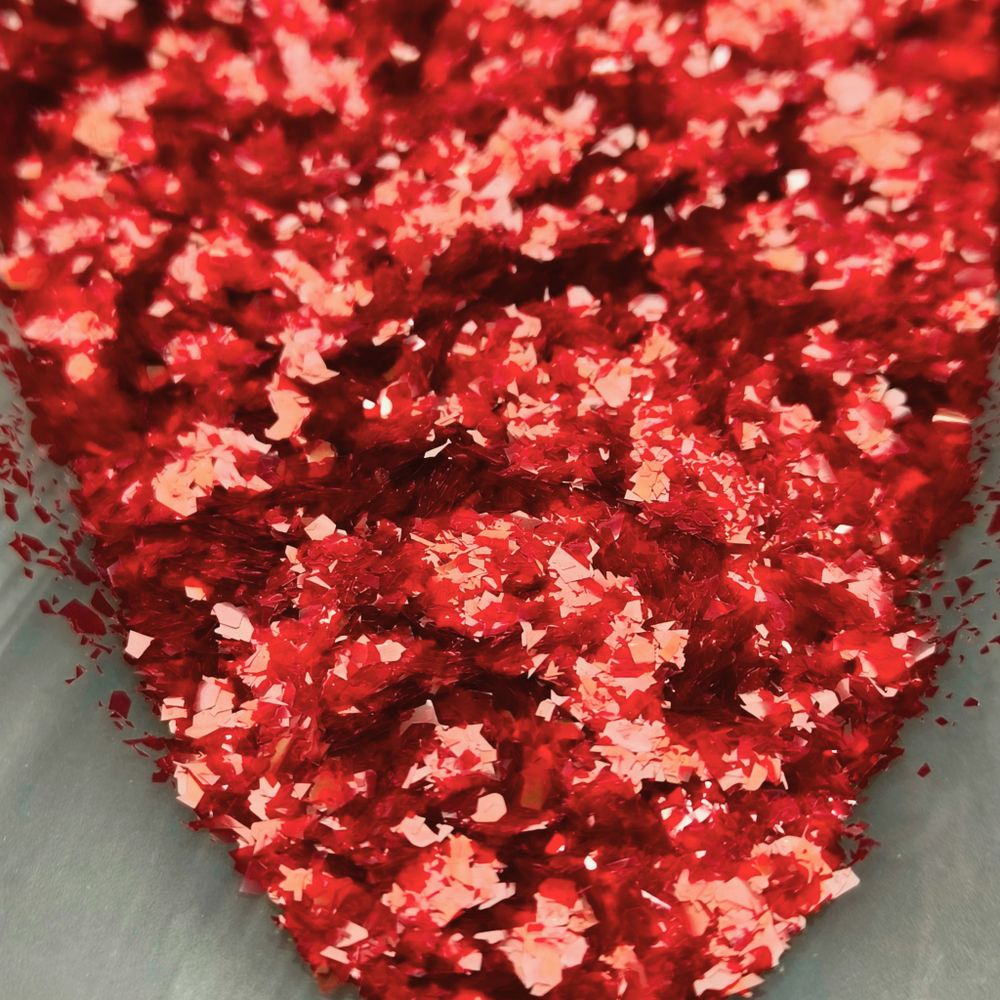 Хлопья Сангрия прозрачная для дизайна ногтей, маникюра, бодиарта, макияжа...