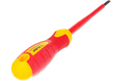 Диэлектрическая отвертка Зубр до 1000В ПРОФИ Cr-V SL 4 x 100 мм 25261-4.0-100_z01