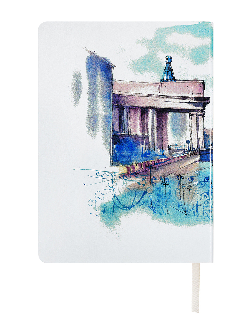 Ежедневник недатированный "Санкт-Петербург. Банковский мостик" А5 168 листов, гибкая обложка экокожа, на сшивке