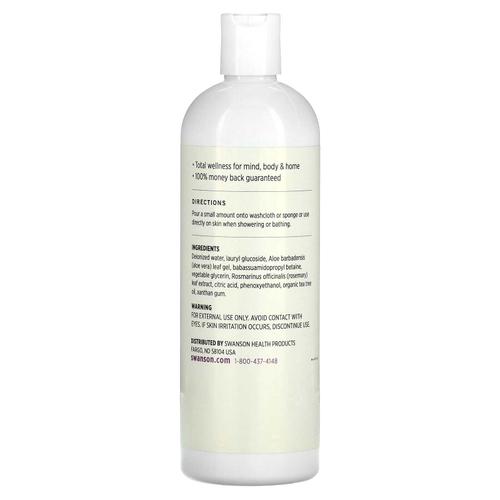 Swanson, Гель для душа с маслом чайного дерева, без отдушек, 473 мл (16 жидк. унц.)