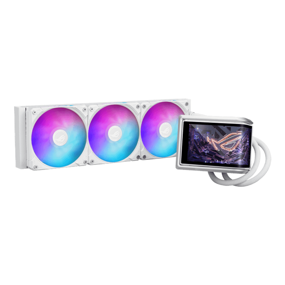 Водяное охлаждение CPU Asus ROG RYUO IV 360 ARGB WHT, 3x120mm, AMOLED-display, White