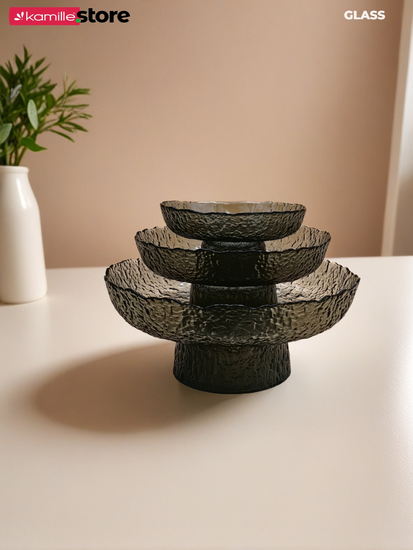 Блюдо 15 см. стеклянное на ножке